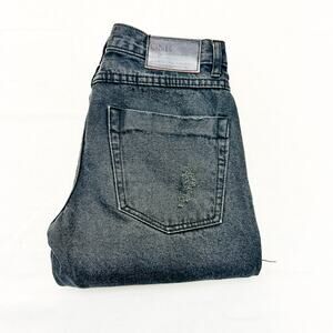 One Teaspoon Awesome Baggies Low Waist Mid Rise Dark Denim Jeans Size 25